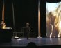 2010 - Live sand drawing for the play "Cet animal qui nous (...)