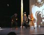 2010 - Live sand drawing for the play "Cet animal qui nous (...)