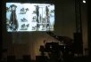 Live sand drawing performance during Opera, Festival Messiaen