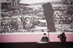 2010 - Live sand painter artist, stage, Lille, © Jlouis Carli