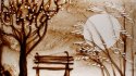 Live sand drawing performance during Opera, Festival Messiaen