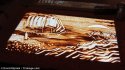 2014 :: Sand art :: Performance for corporate event, Besançon, France