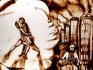 2010 - Sand drawing for symphony concert , Tango