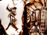 2010 - Sand drawing for symphony concert , Tango