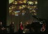 Live sand drawing performance during Opera, Festival Messiaen